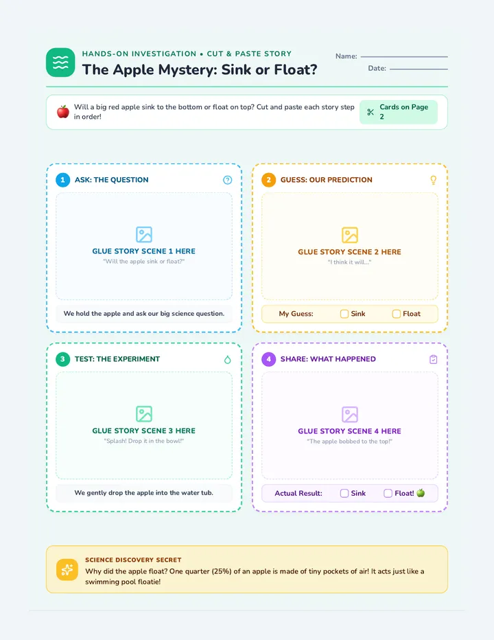 Sink Float Cutout Worksheet