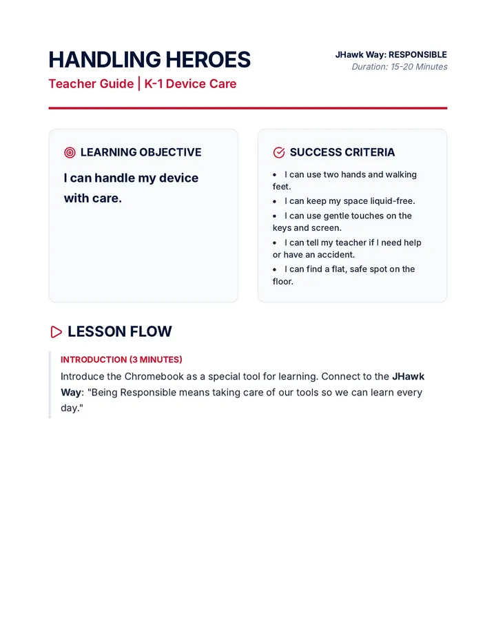 Handling Heroes Teacher Guide