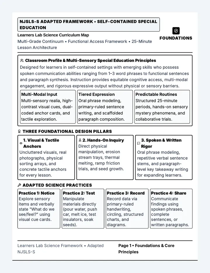 Learners Lab Science Curriculum Map