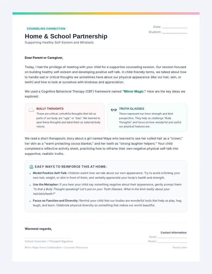 Parent Caregiver Letter