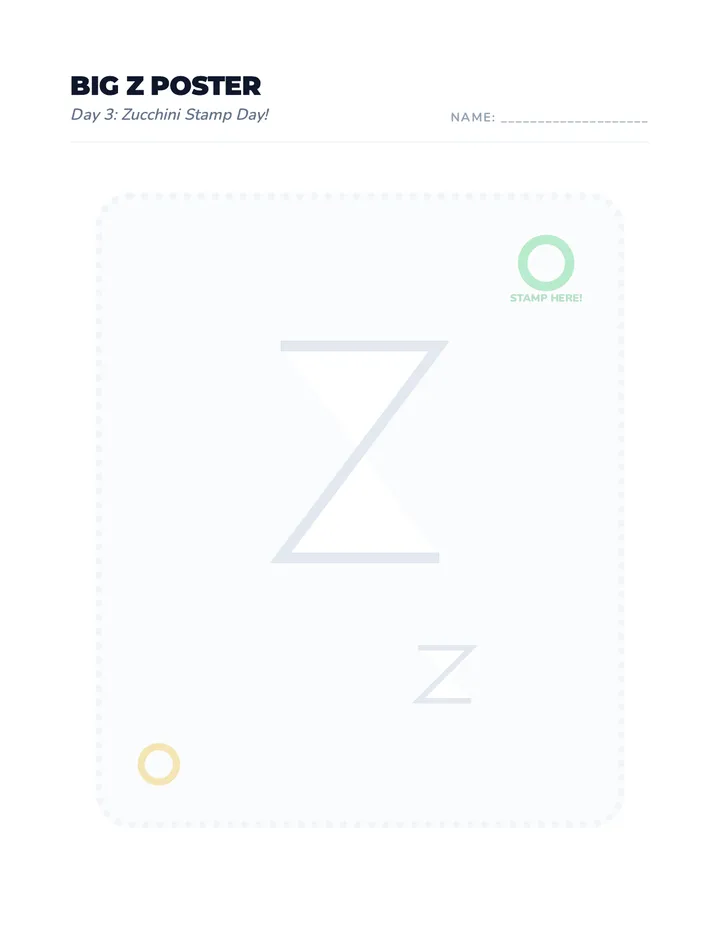 Big Z Poster Sheet