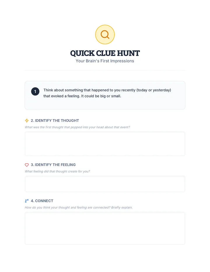 Quick Clue Hunt Warm-Up