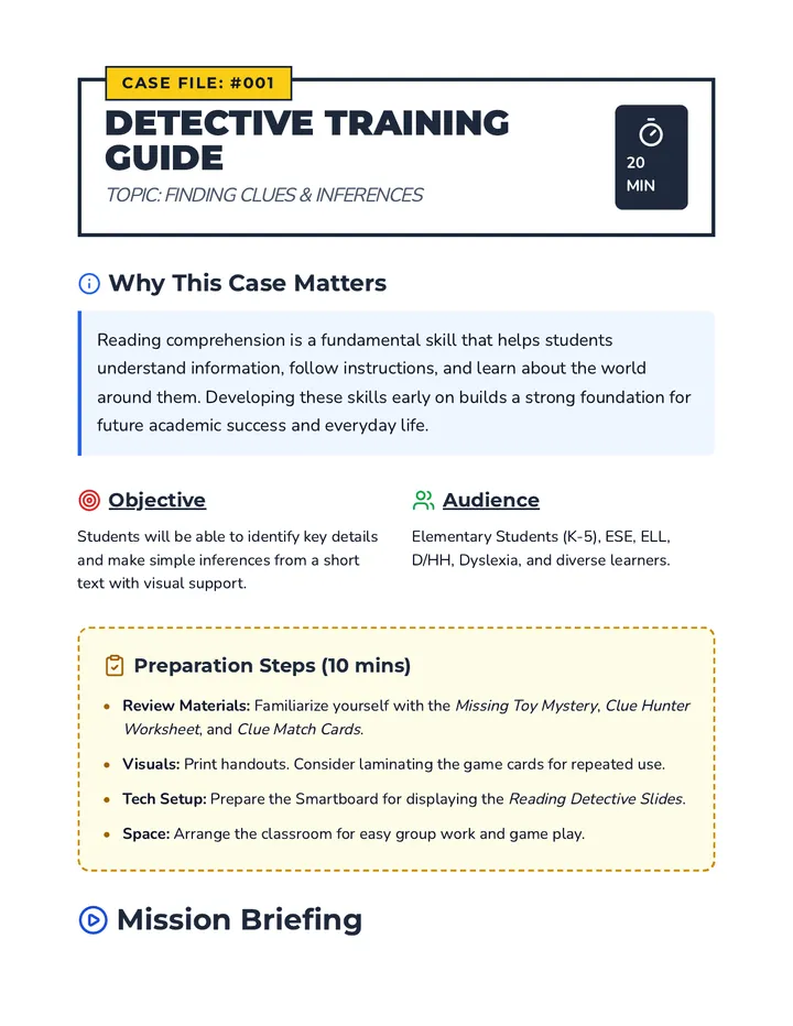 Detective Training Guide