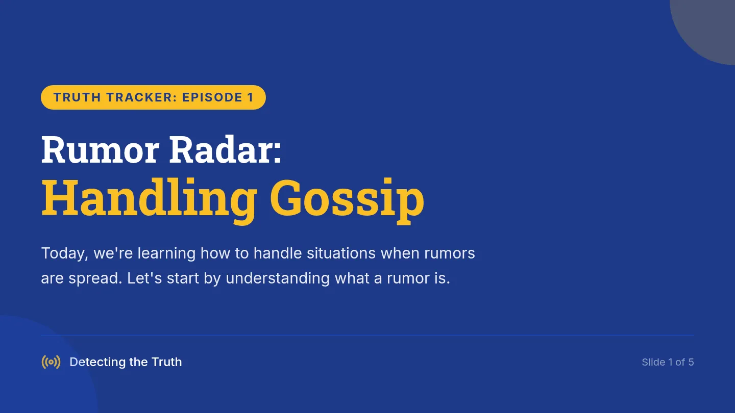 Rumor Handling Slide Deck