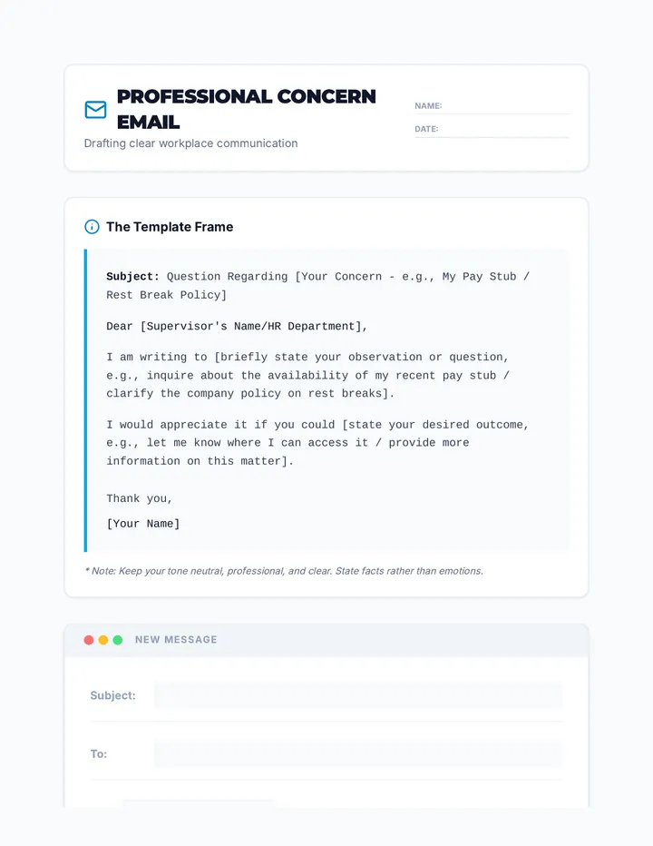 Concern Email Frame Script