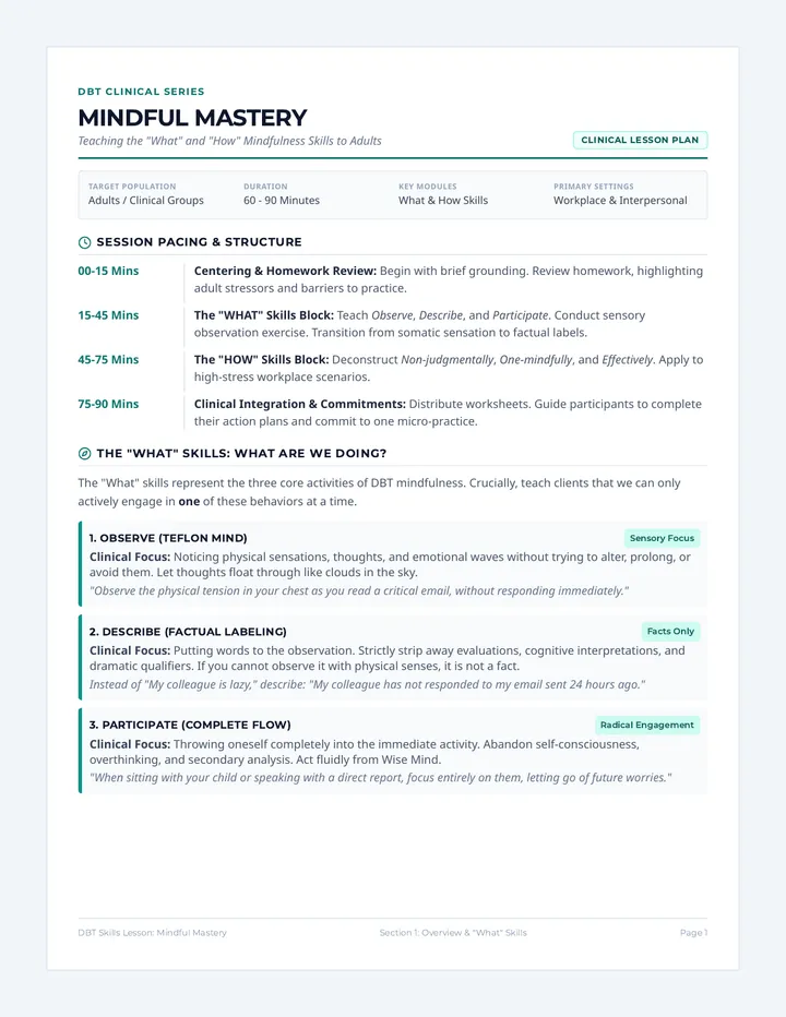 Mindful Mastery Teacher Guide