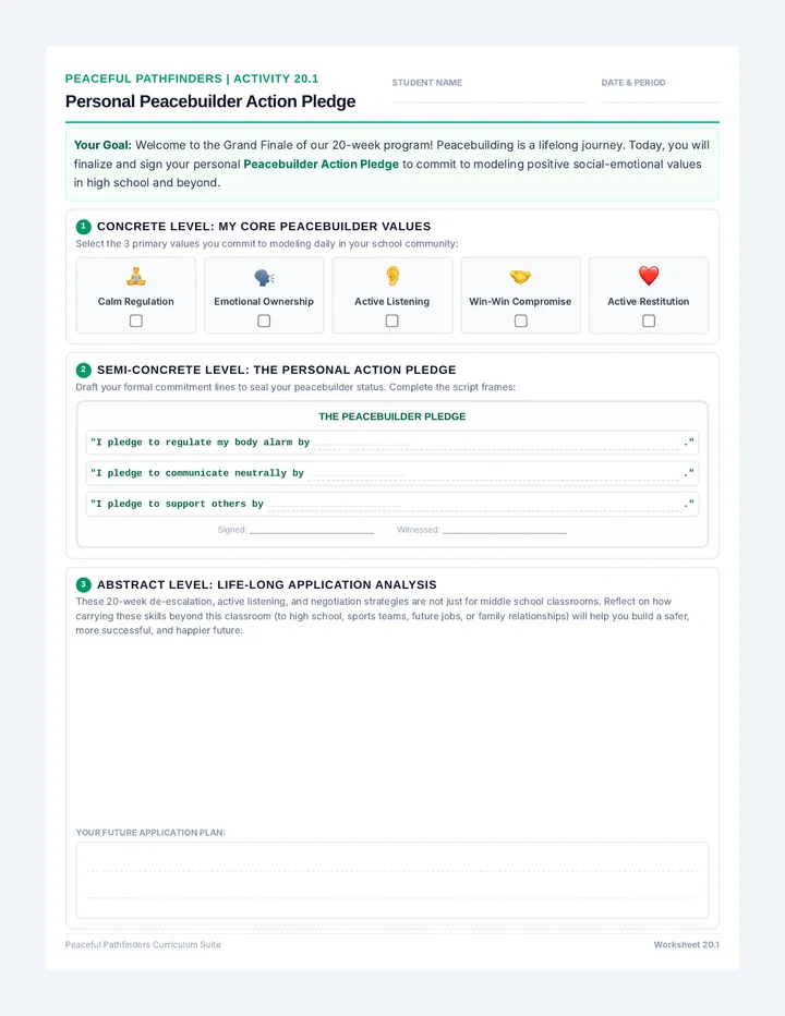Peacebuilder Action Pledge
