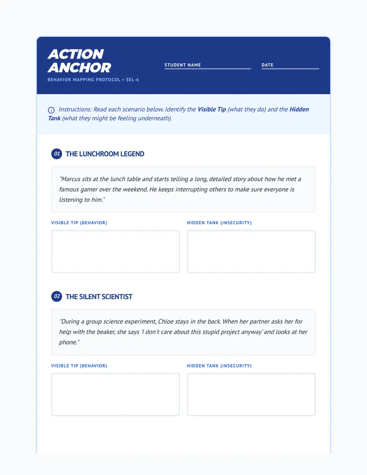 Action Anchor Worksheet