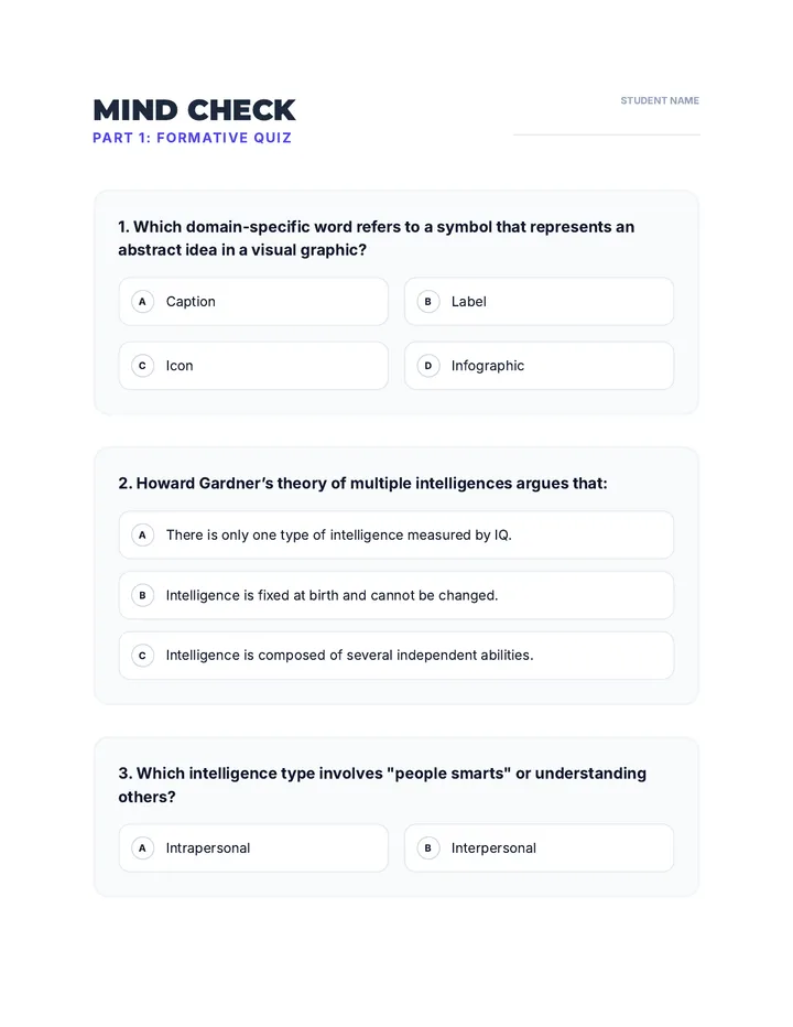 Assessment and Exit Ticket