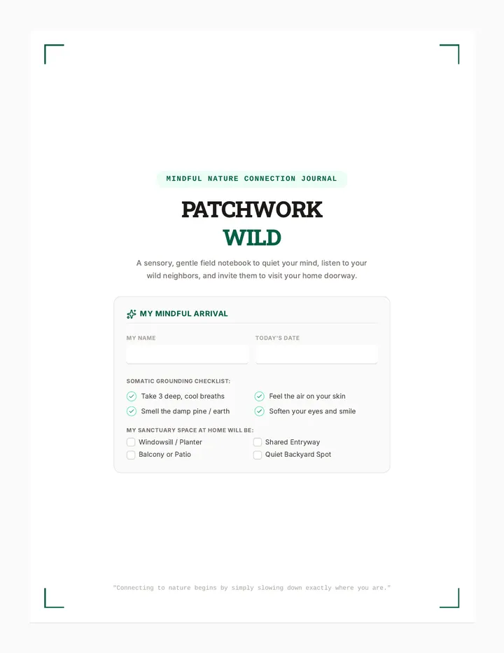 Patchwork Wild Field Journal