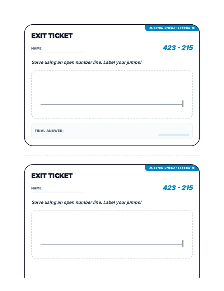 Path to Difference Exit Ticket