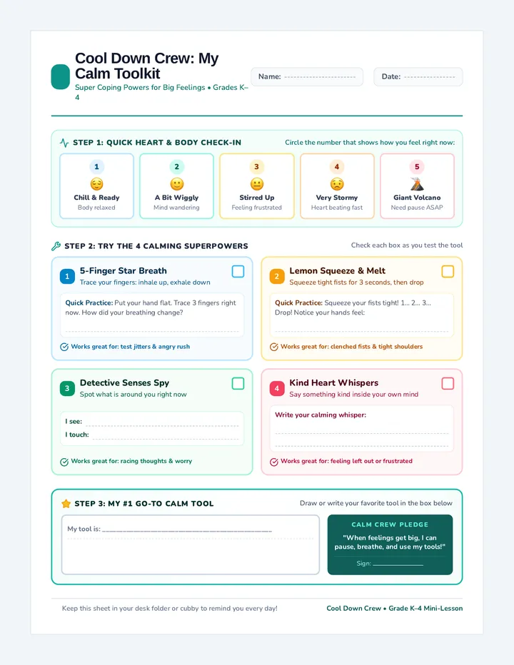 Pocket Calm Toolbox Worksheet
