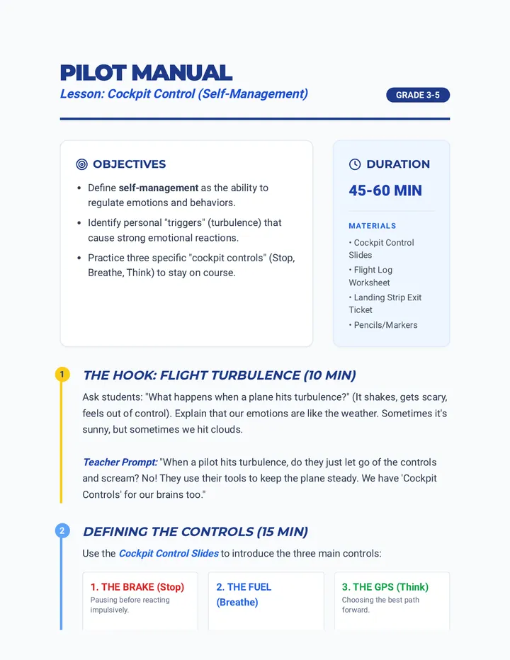 Pilot Manual Teacher Guide