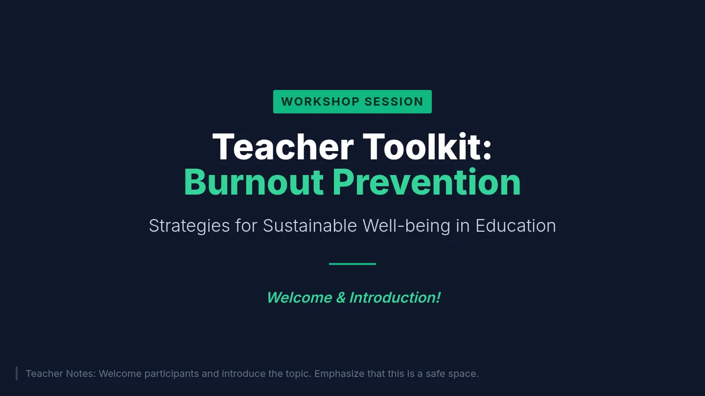 Burnout Prevention Slides