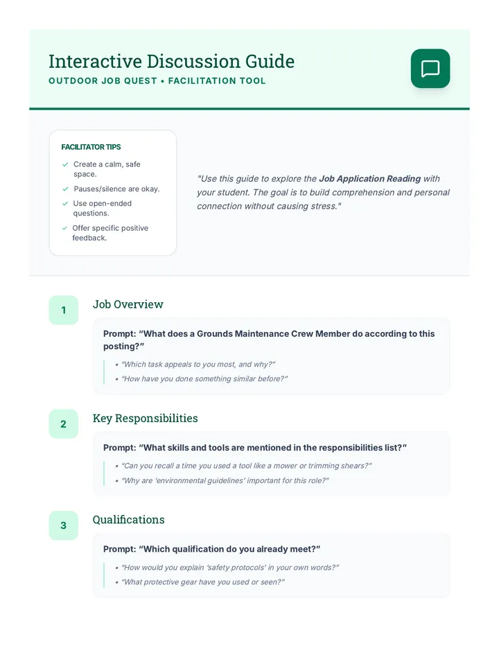 Interactive Discussion Guide