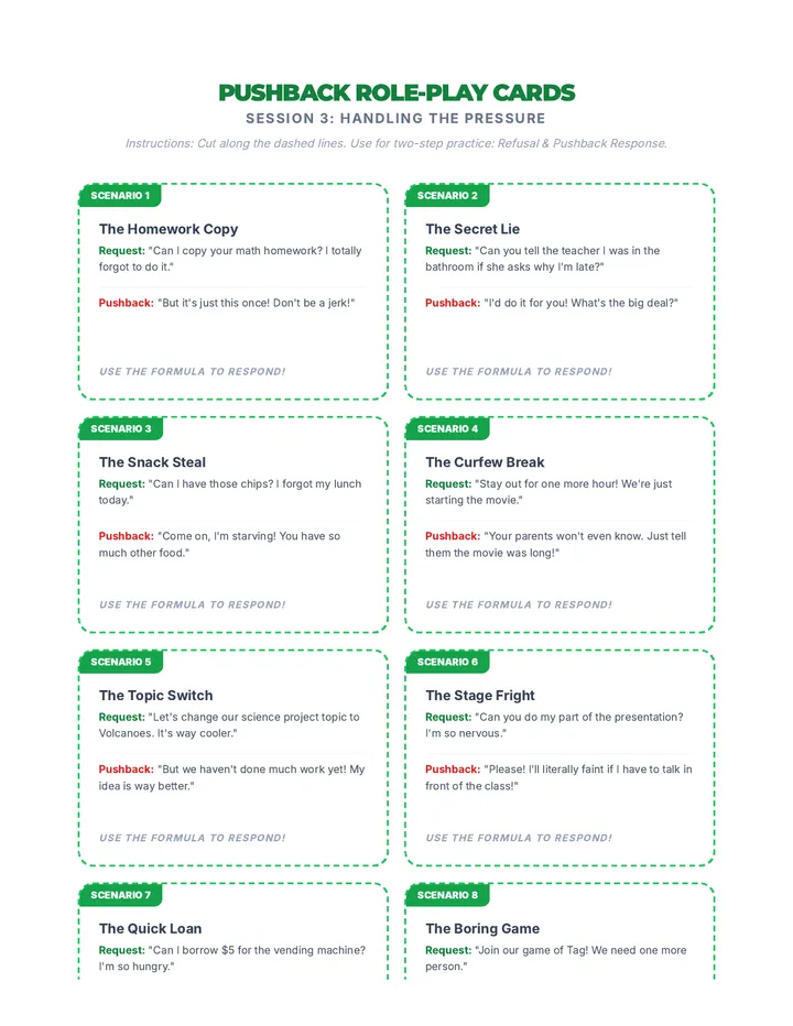 Pushback Role-Play Cards