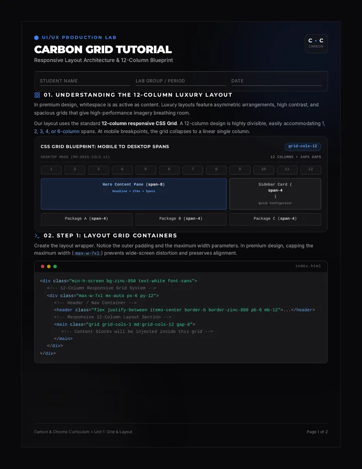 Carbon Grid Tutorial