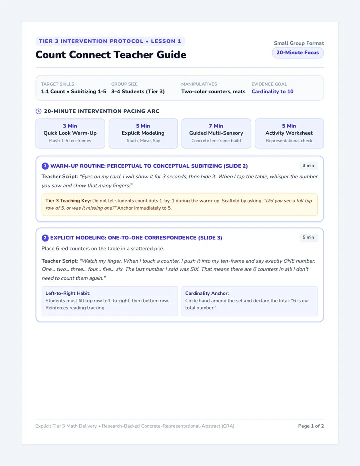 Count Connect Teacher Guide