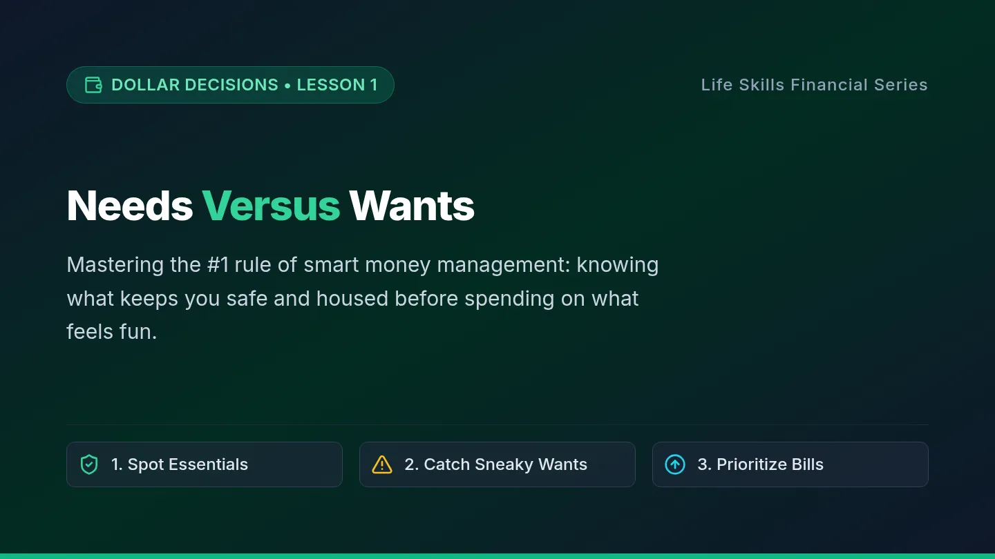 Needs Versus Wants Slides