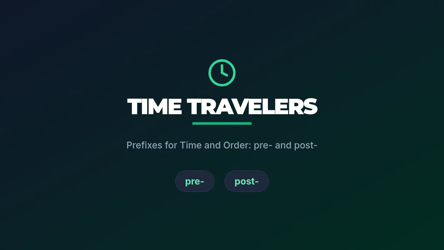 Time Travelers Slides pre- and post-