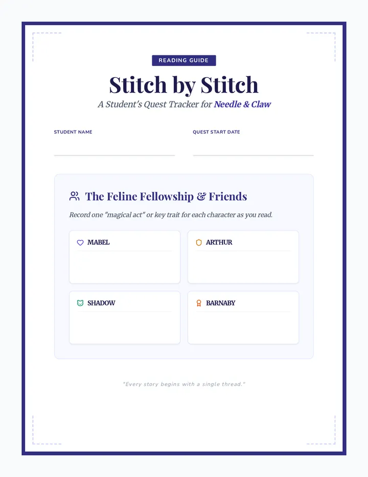 Stitch by Stitch Reading Guide