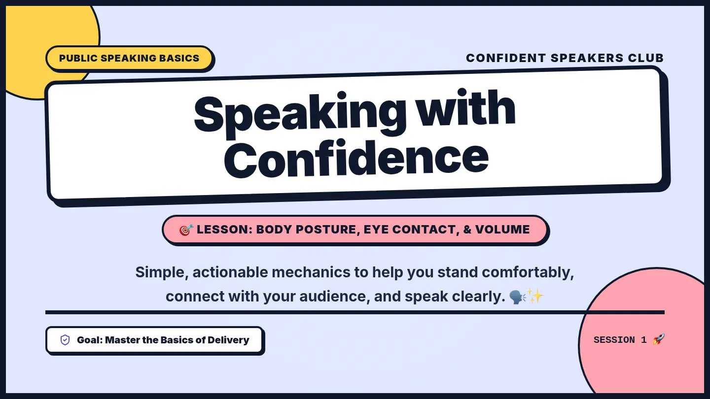 Speaking with Confidence Slides