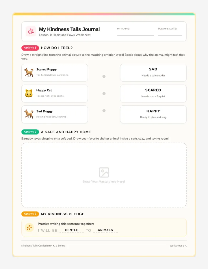 Heart Feelings Worksheet