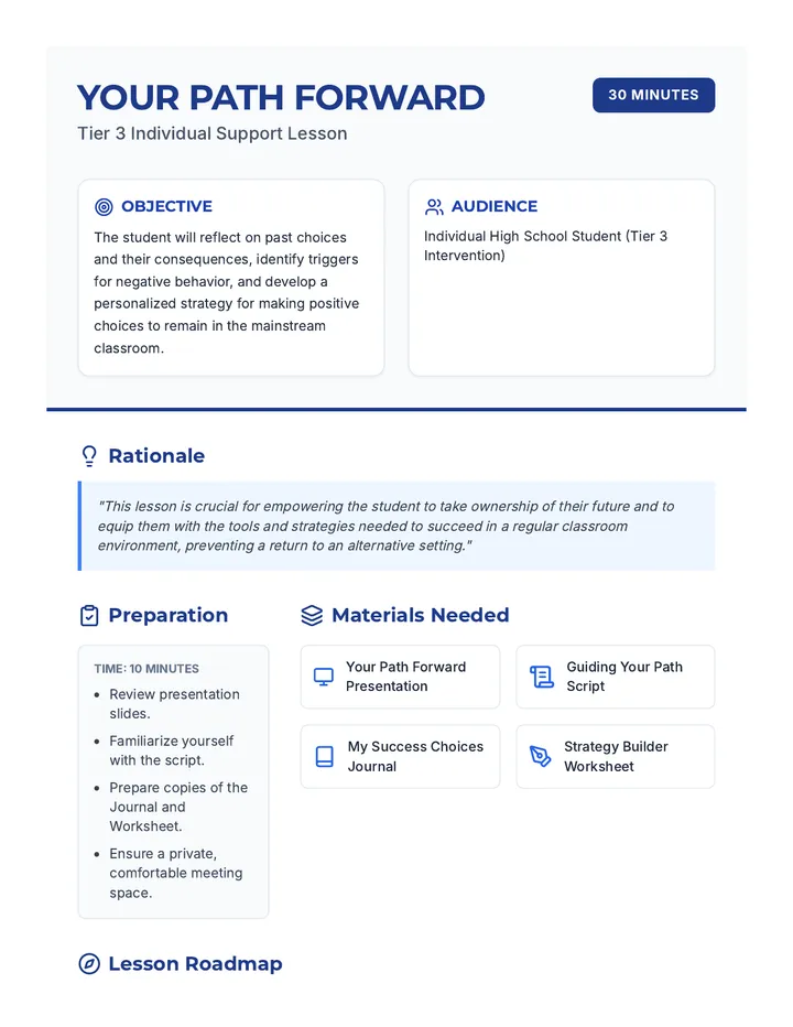 Your Path Forward Lesson Plan