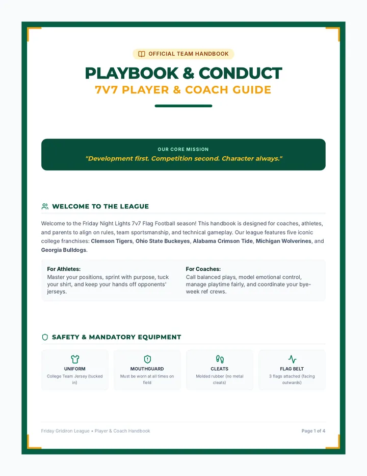 Coach and Player Handbook