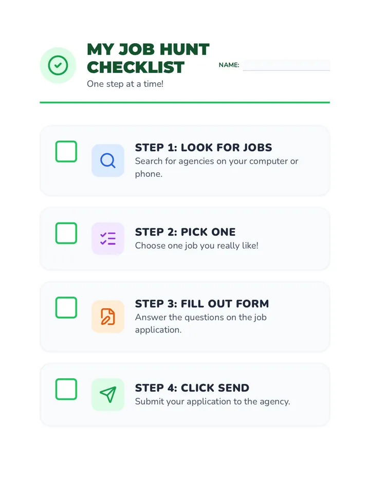 Job Hunt Checklist Document