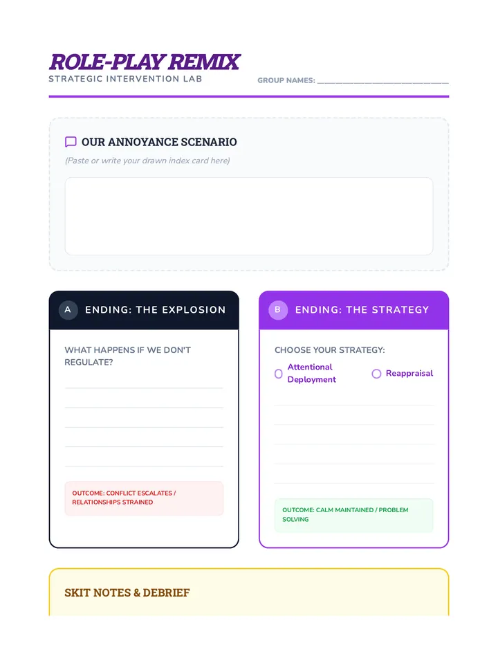Role-Play Remix Worksheet