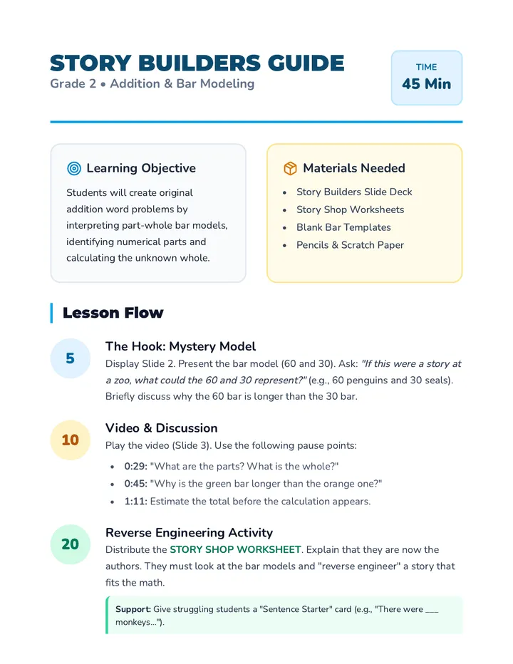 Story Builders Teacher Guide
