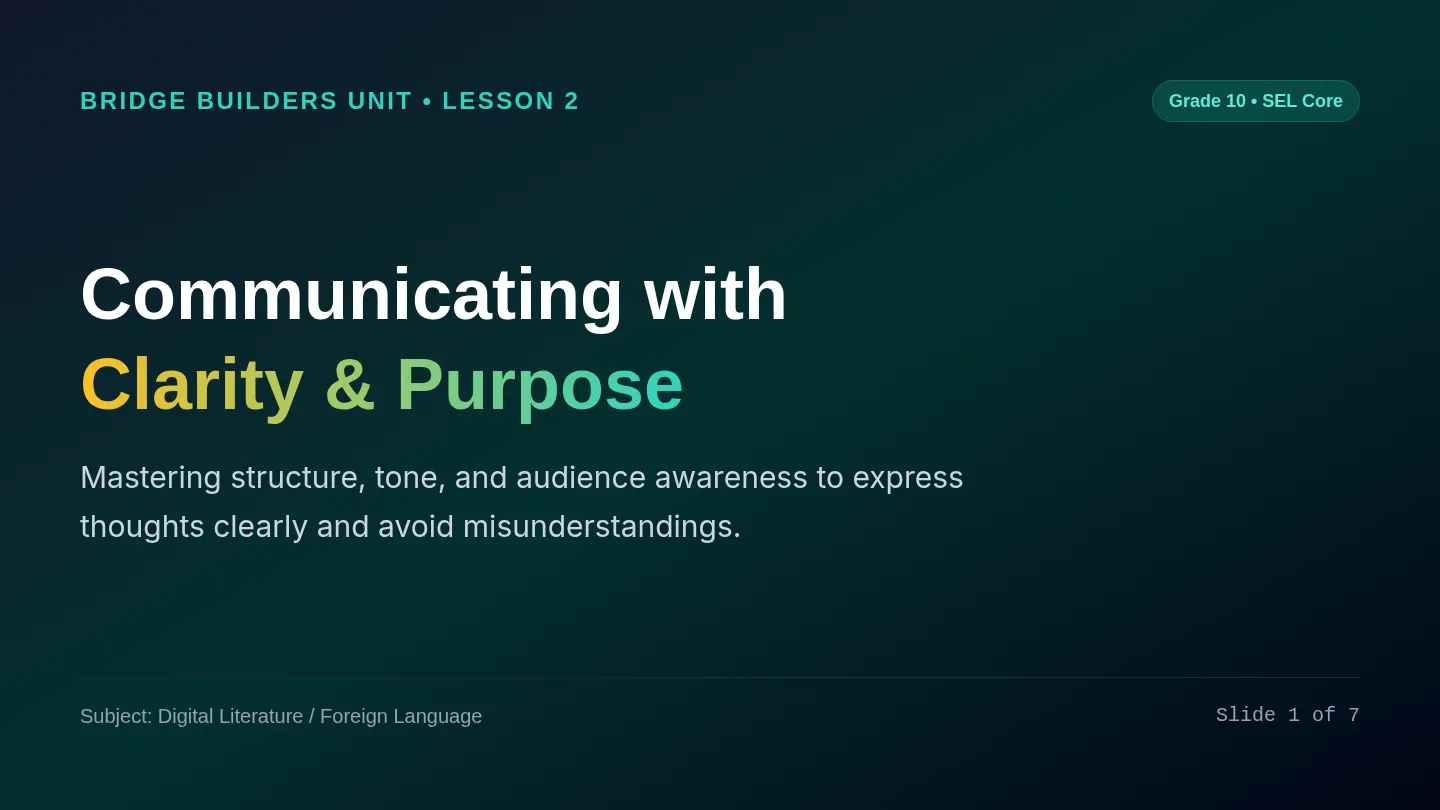 Clarity Communication Slides