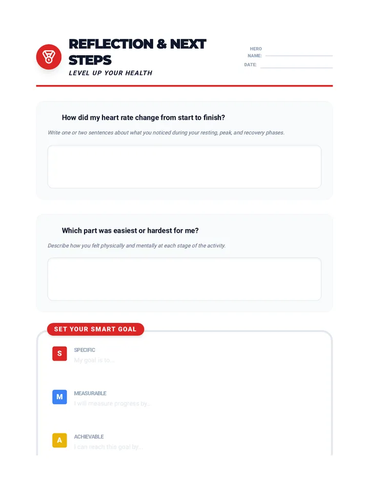 Reflection & Next Steps Cool Down
