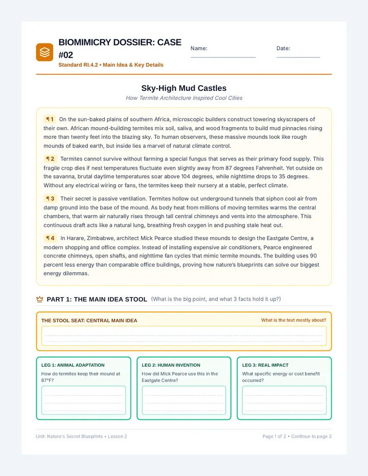 Termite Towers Worksheet