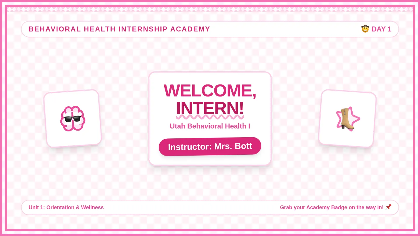 Welcome Intern Slides