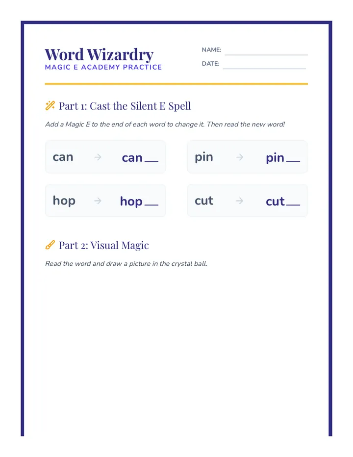 Word Wizardry Worksheet