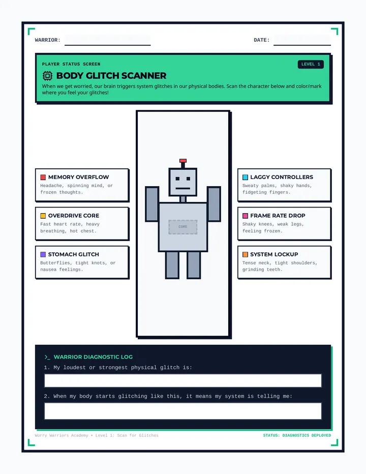 Body Glitch Scanner Worksheet