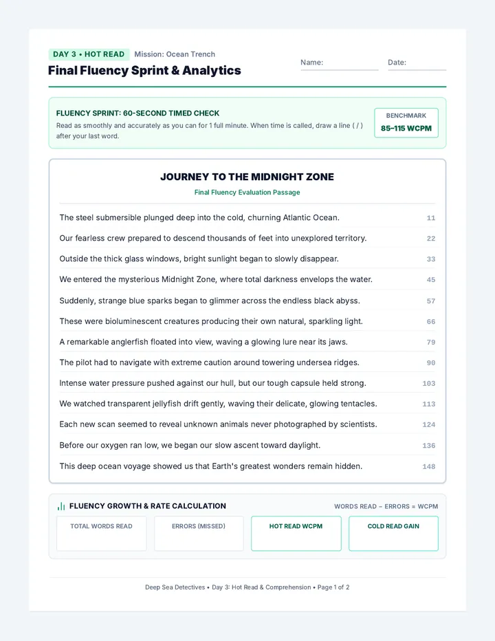 Ocean Trench Handout