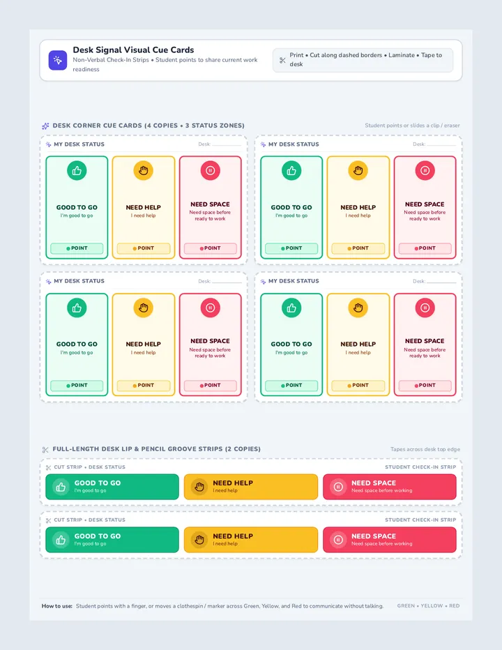 Desk Signal Visual Cards