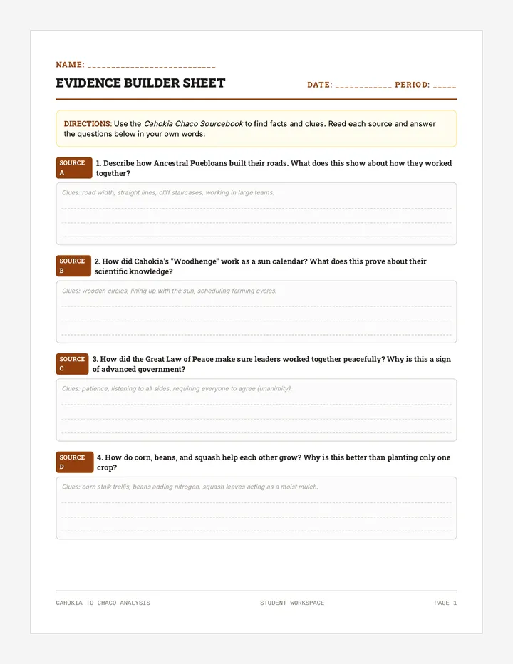 Evidence Builder Worksheet