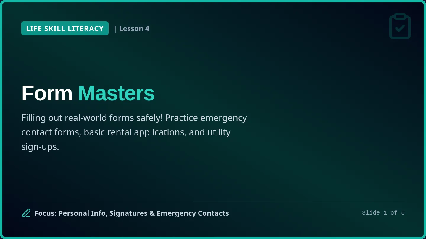 Form Masters Slides