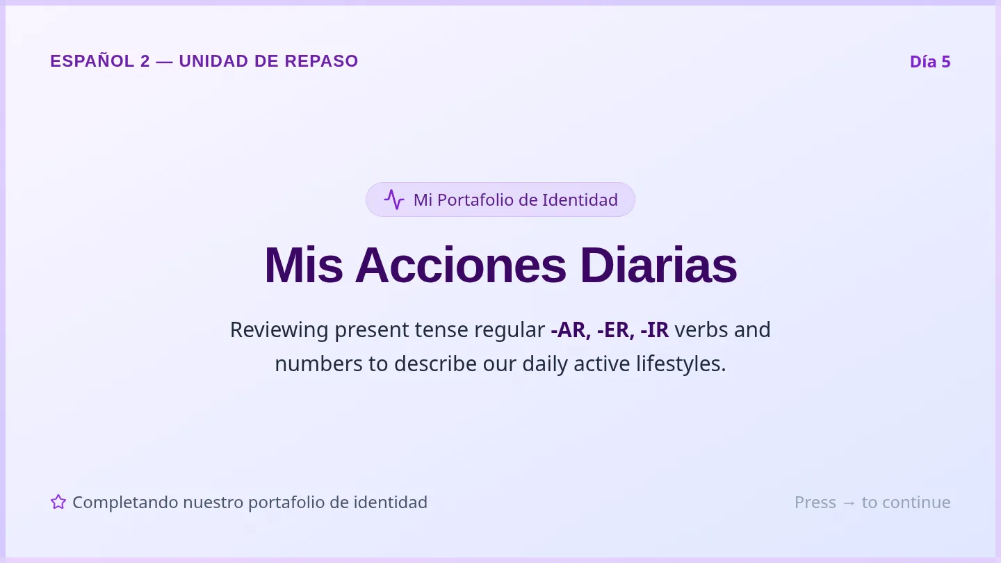 Acciones Diarias Slides