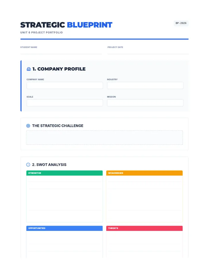 Strategic Blueprint Packet