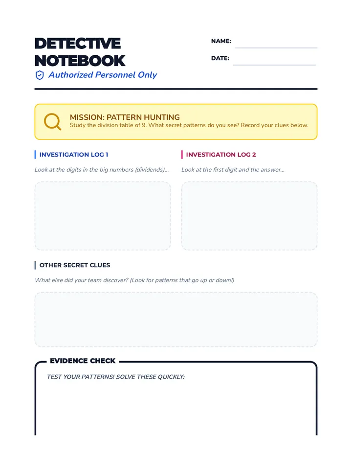 Nines Case Notebook Activity