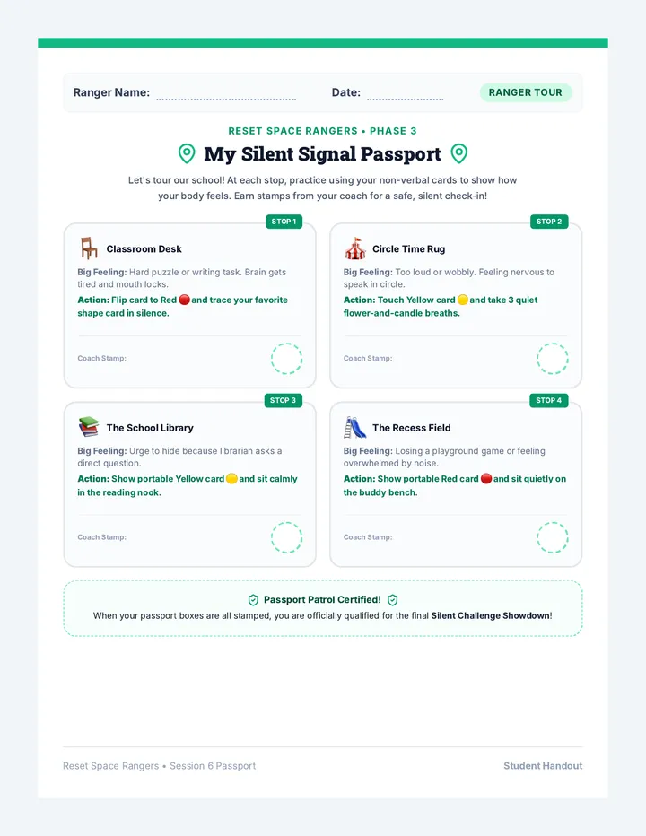 School Tour Passport Handout