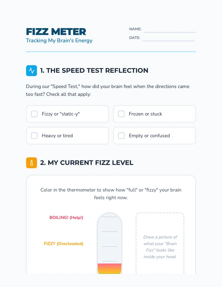 Fizz Meter Worksheet