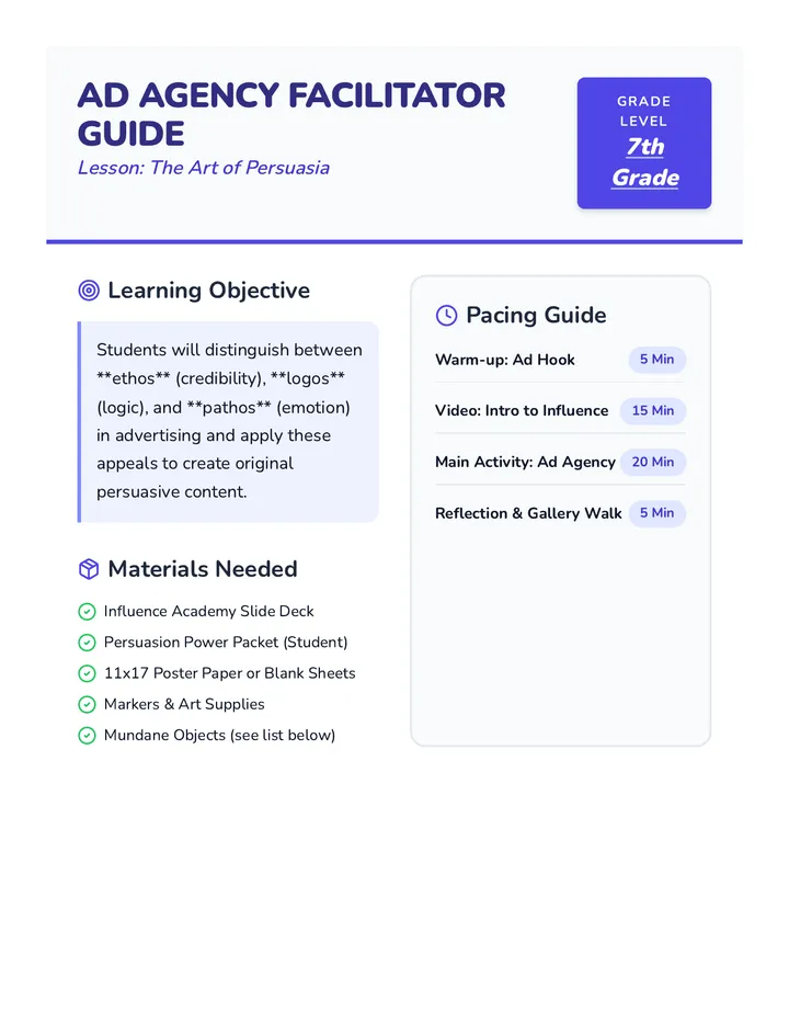 Ad Agency Facilitator Guide