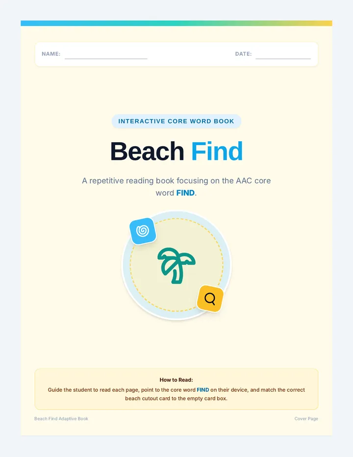 Beach Find Adaptive Book