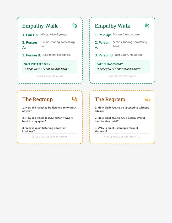 Empathy Walk Pocket Cards